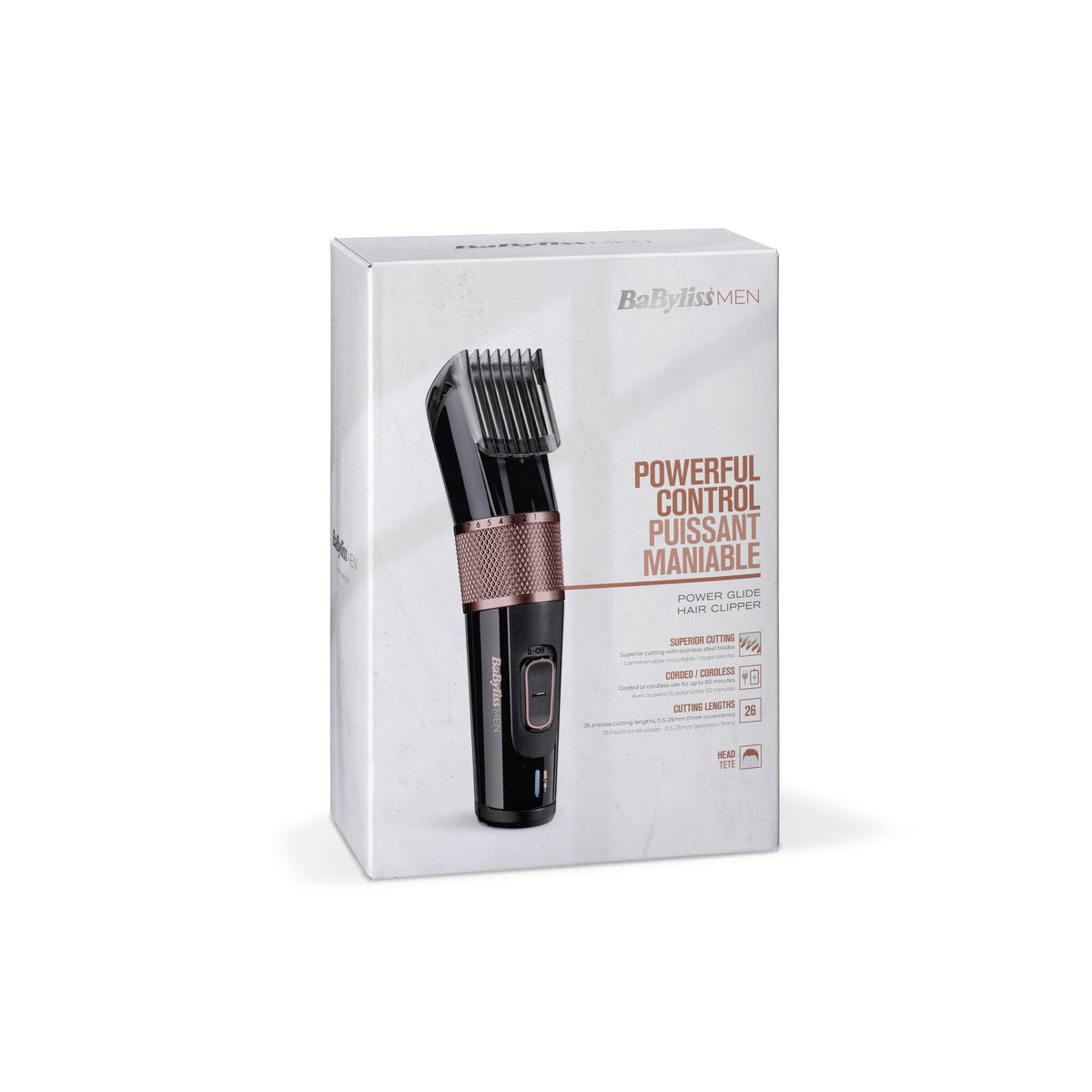 BaByliss E974E skæg- og hårtrimmer Sort, Brun 26