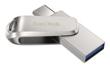 SanDisk Ultra Dual Drive Luxe 2TB USB 3.2 Gen 1 / USB-C USB stick Sølv