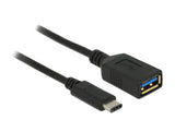 Delock USB-C adapter 15cm Sort