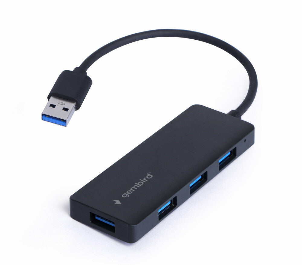 Gembird UHB-U3P4-03 dockingstation Ledningsført USB 3.2 Gen 1 (3.1 Gen 1) Type-A Sort