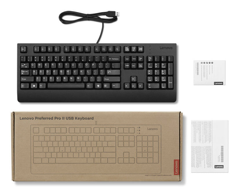 Lenovo Preferred Pro II Tastatur Pressestempel Kablet Nordisk