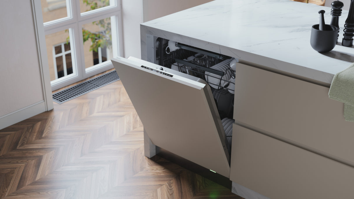 <html>Asko DSD6348D fuldintegreret opvaskemaskine med slidingdoor funktion og med 8 Steel konstruktion samt et fleksibelt kurvesystem. Med en af markedets største indvendige indlæsningshøjder (58 cm) er der god plads til mange forskellige typer opvask....