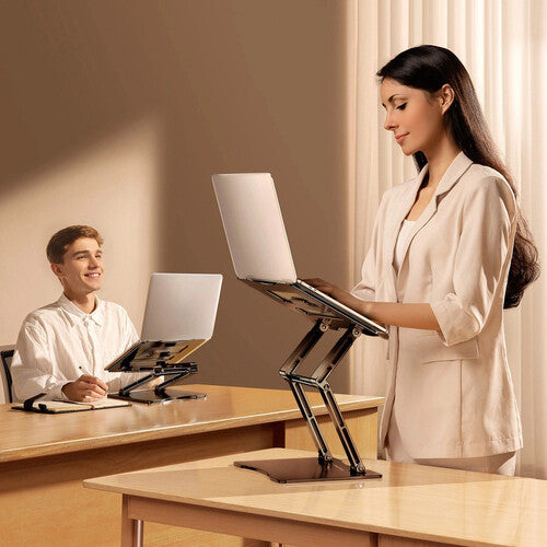 Wozinsky WRS-CPY75DSB Aluminiumsstativ til Laptop og Tablet + Gratis Smartphone-stativ - Sort