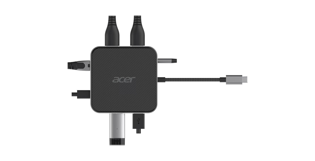 Acer 7-in-1 USB 4 Dongle Ledningsført USB4 Sort, Sølv