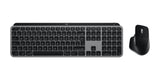 Logitech Master MX Keys S Combo for Mac tastatur Mus inkluderet Hjemme/kontor RF trådløs + Bluetooth QWERTY US International Aluminium, Sort