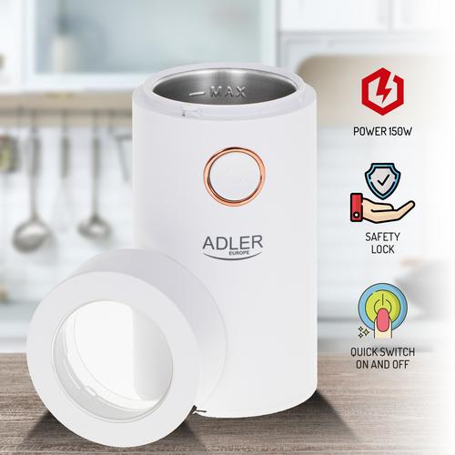 Adler AD4446WG coffee grinder 150 W White