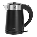 Adler AD 1372B electric kettle 0.6 L 800 W Black, Metallic