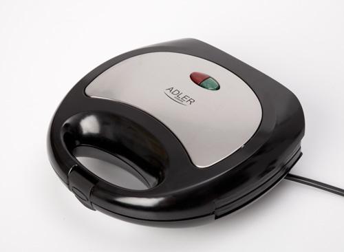 Adler AD 3015 sandwich maker 750 W Black, Silver