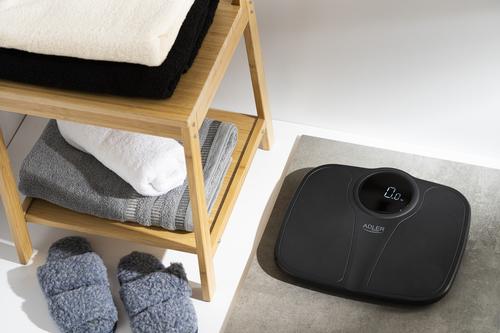 Adler AD 8172B personal scale Square Black Electronic personal scale