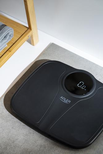 Adler AD 8172B personal scale Square Black Electronic personal scale