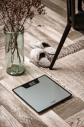 Adler AD 8174s Rectangle Silver Electronic personal scale