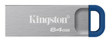 Kingston Technology DataTraveler Kyson USB-nøgle 64 GB USB Type-A 3.2 Gen 1 (3.1 Gen 1) Rustfrit stål