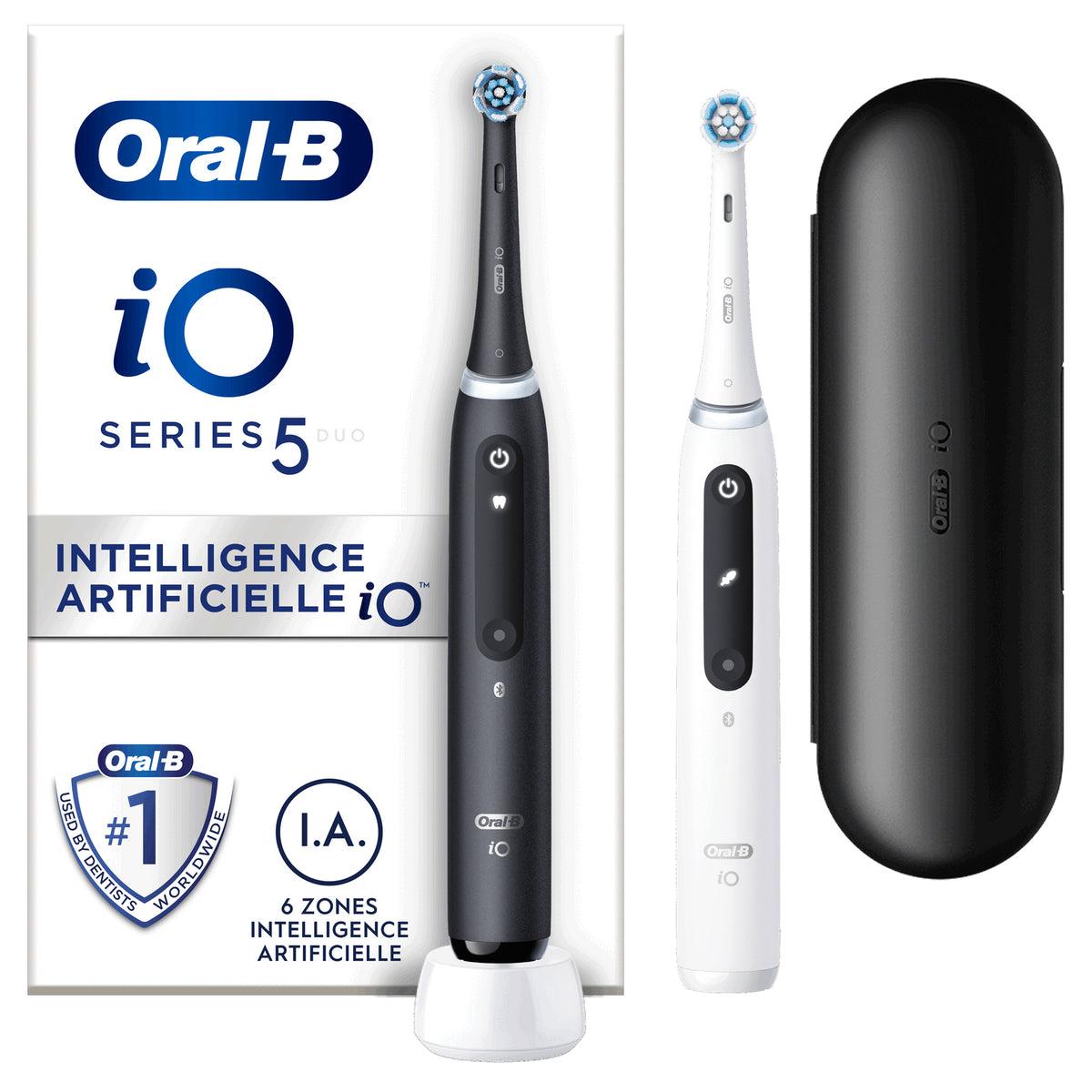 Oral-B IO Series 5 Duo Eltandbørste Hvid og Sort