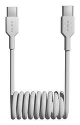 Puro 25W USB-C Spiralkabel - USB-C 1m - Hvid