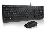 Lenovo Essential Wired Combo Sæt med mus og tastatur Kablet USA med Euro-symbol