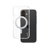 PanzerGlass CARE by ® Feature Case Transparent m. Sølv Kickstand & MagSafe iPhone 16