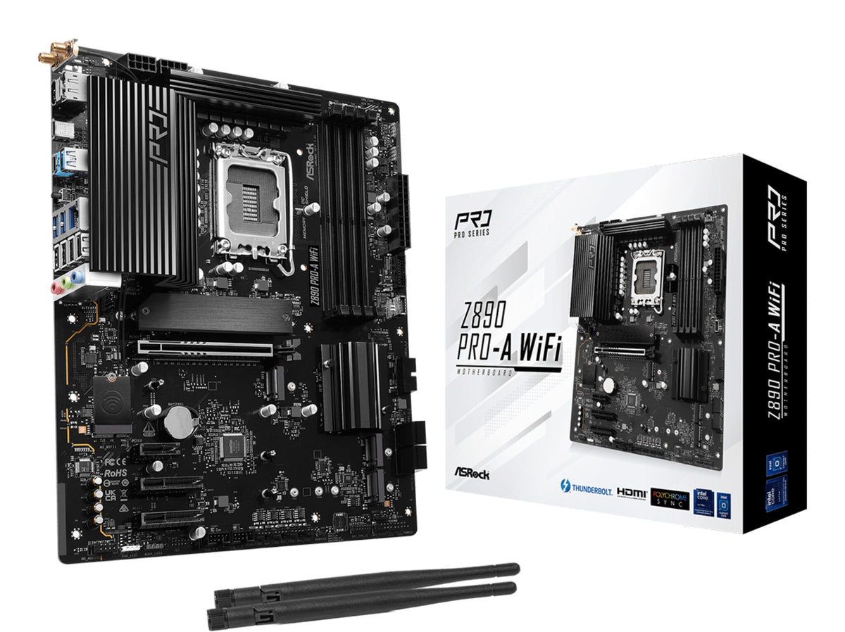 Asrock Z890 Pro-A WiFi Intel Z890 LGA 1851 (Socket V1) ATX