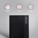 Axagon EE35-GTR USB-C 5Gbps - SATA 6G, 3.5 RIBBED box BLACK - USB Typ C HDD kabinet Sort 3.5"
