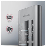 Axagon EEM2-20GD USB-C 20Gbps Dual M.2 NVMe SSD CLONE MASTER Enclosure