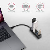 Axagon HUE-M1C 4x USB 3.2 Gen 1 MINI hub, metal, 20cm USB-C cable
