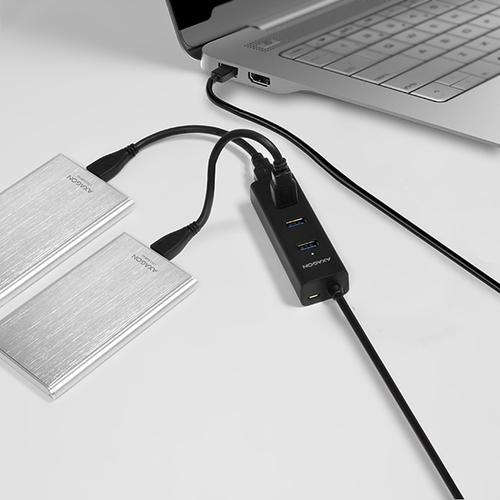Axagon HUE-S2BL 4x USB 3.0 CHARGING hub w. 1.2m cable, power micro USB