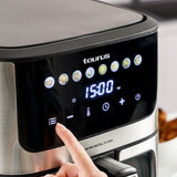 Taurus AIR FRY DIGITAL 7S VIEW Enkelt 6,5 L Enkeltstående 1600 W Varmluftsteger Sølv, Sort