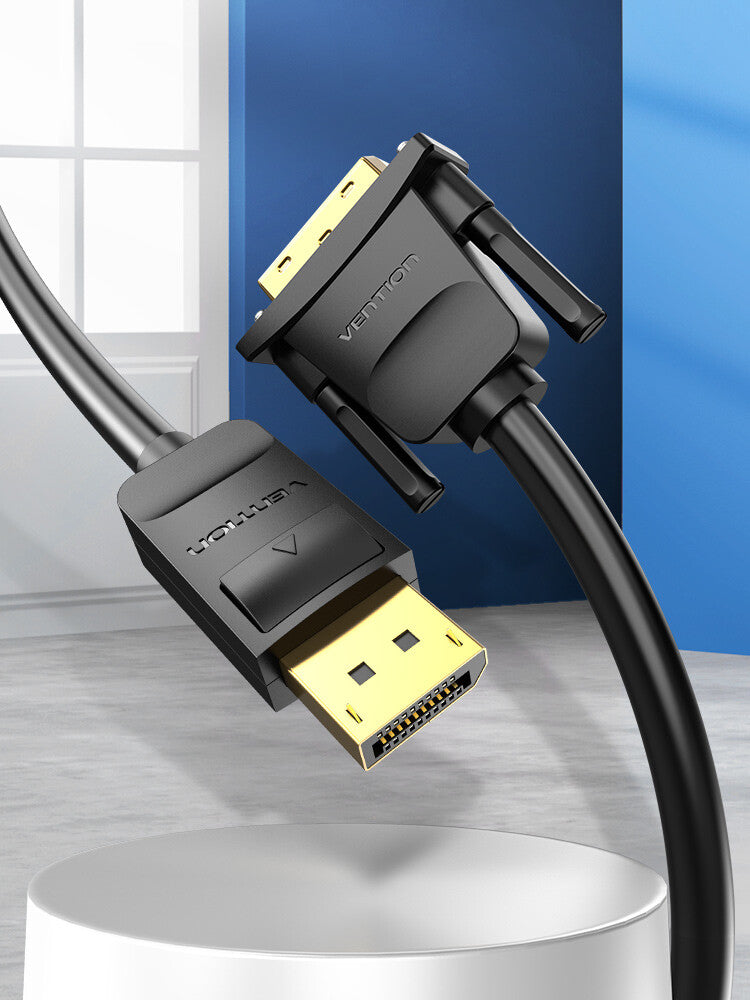 Vention HAFBF videokabel adapter 2 m DisplayPort DVI Sort