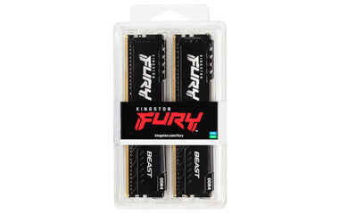 Kingston Technology FURY Beast 16GB 3200MT/s DDR4 CL16 DIMM (Sæt med 2) Black