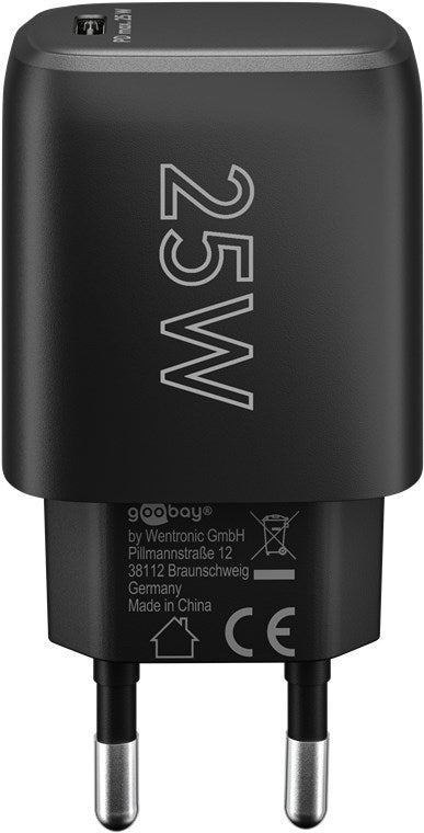 Goobay USB-C 25Watt PD 3.0 Strømforsyningsadapter