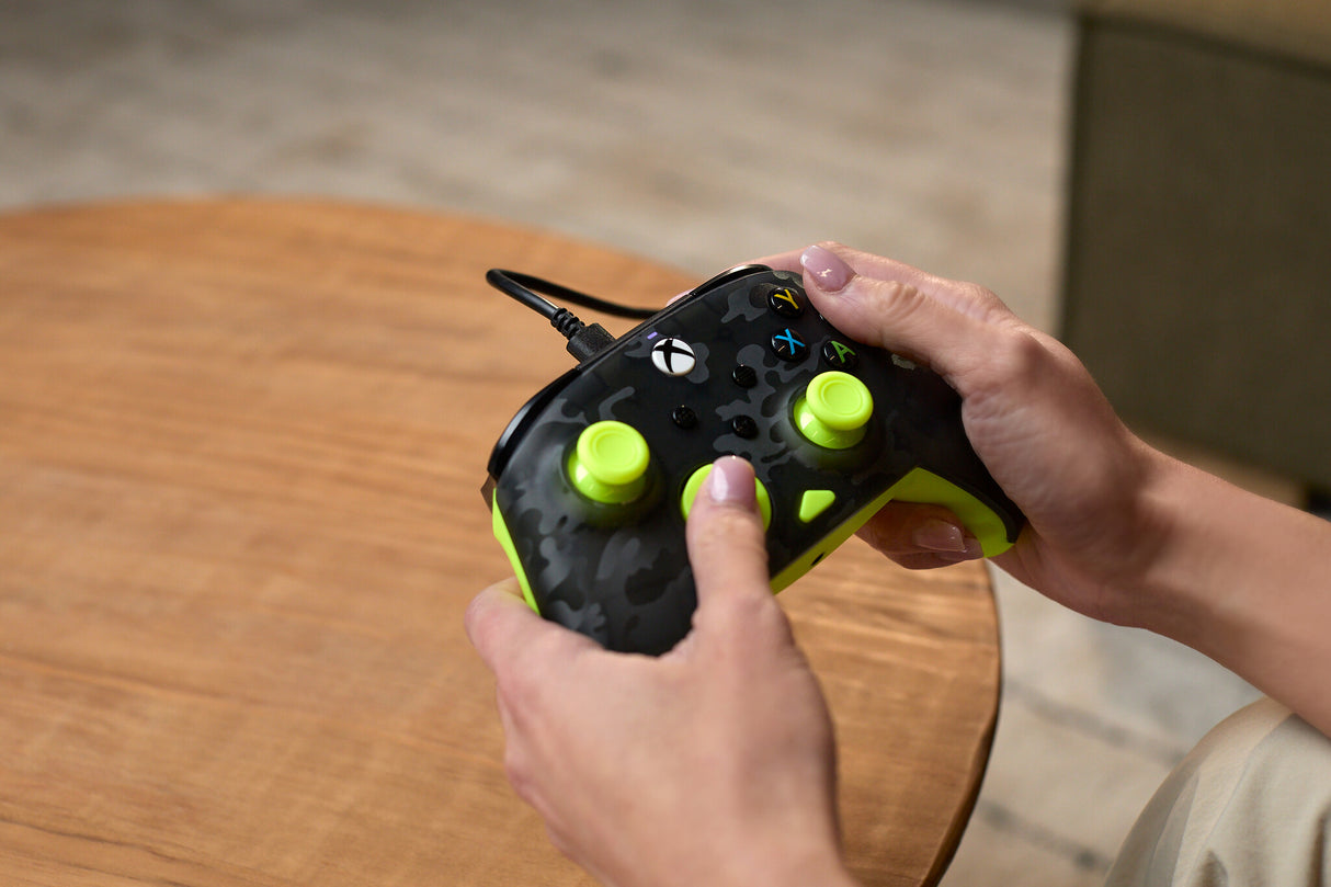 Turtle Beach Rematch Core Sort, Grå, Gul USB Gamepad PC, Xbox, Xbox One, Xbox Series S, Xbox Series X