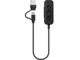 Sandberg 126-54 hovedtelefoner/headset Ledningsført Kontor/Callcenter USB Type-C / USB Type-A Sort