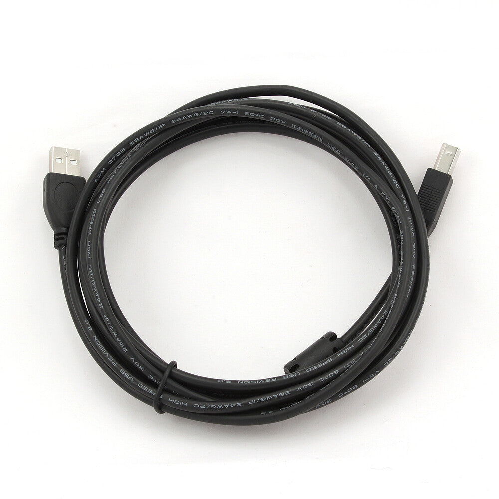 Gembird 3m USB 2.0 A/B M USB-kabel USB A USB B Sort