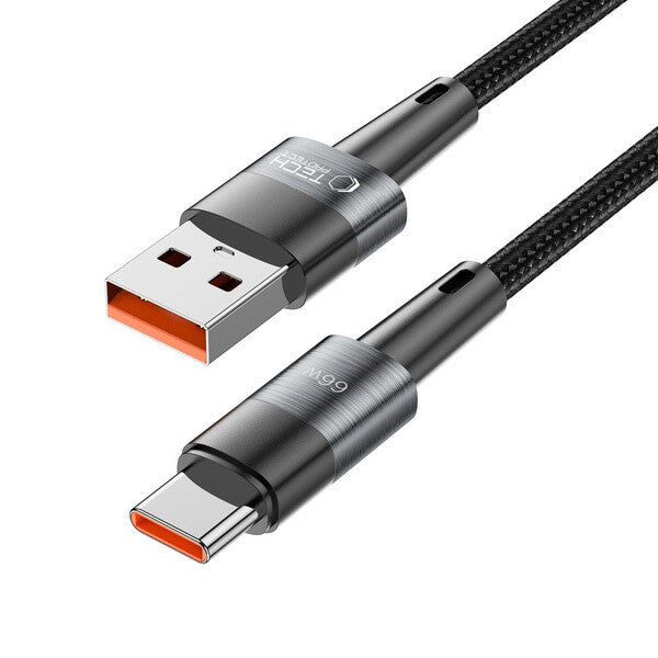 Tech-Protect 9490713934128 USB-kabel 0,25 m USB A USB C 0,48 Gbit/sek. 66 W Grå