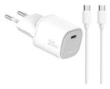 Celly UPTC1USBC25WCTC oplader til mobil enhed Smartphone, Tablet, Telefon Hvid USB Indendørs
