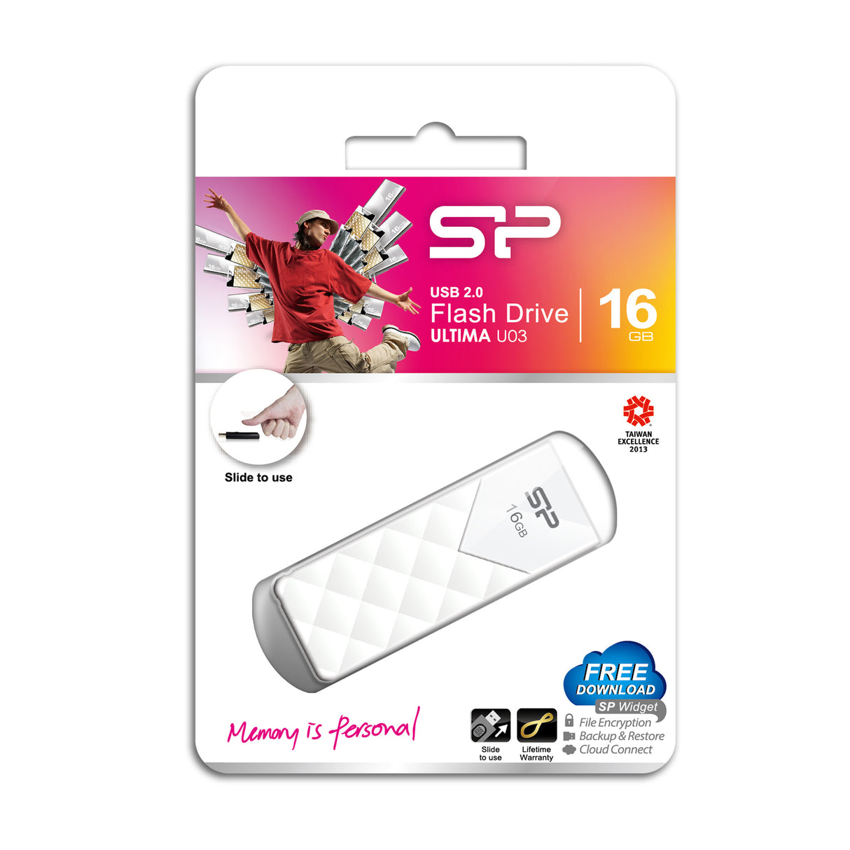 Silicon Power Ultima U03 USB-nøgle 16 GB USB Type-A 2.0 Hvid