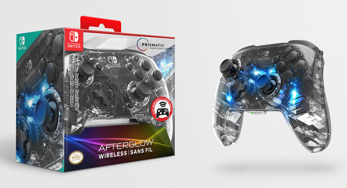 PDP Afterglow Sort, Transparent Gamepad Analog/digital Nintendo Switch, Nintendo Switch Lite, Nintendo Switch OLED
