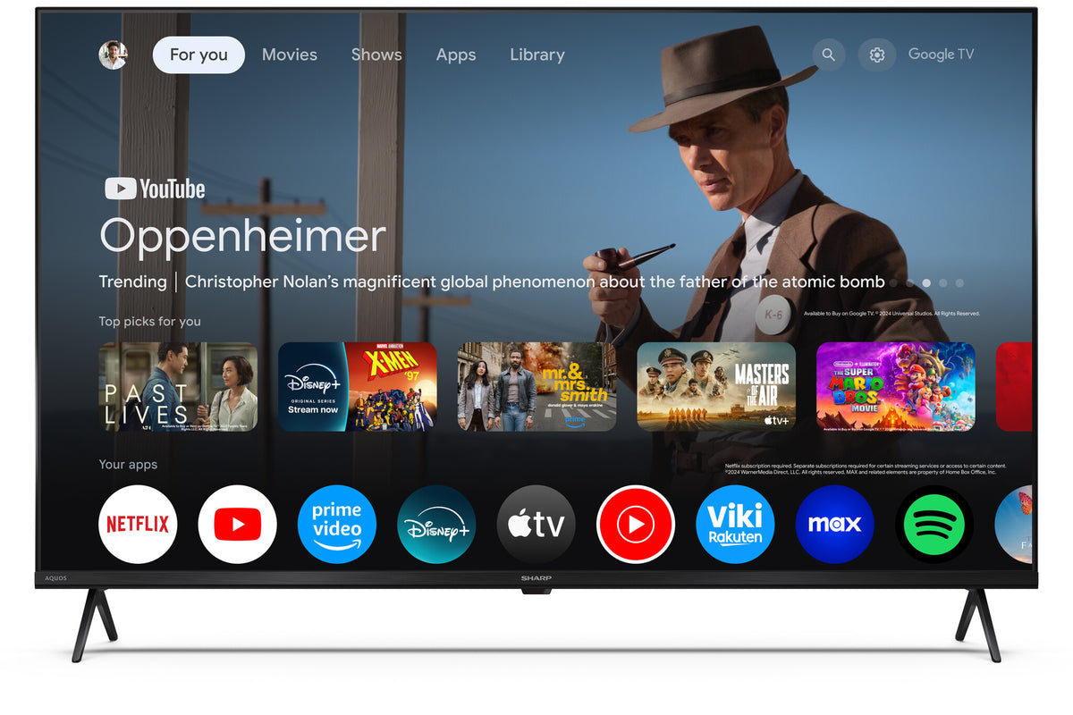 Sharp | 50HP5265E | 50 | Smart TV | Google TV | UHD | Black