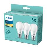 Philips Pære 60 W A60 E27 x 3