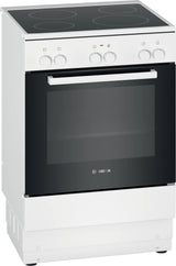 Bosch Serie 2 HKA004020U komfur og ovn Fritstående komfur Elektrisk Keramisk Hvid