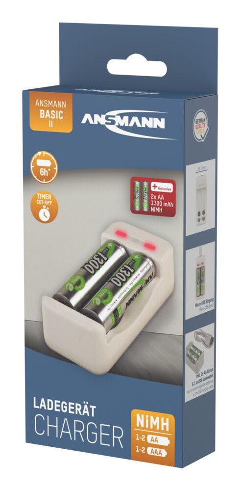 Ansmann Basic II batterioplader Husholdningsbatteri DC
