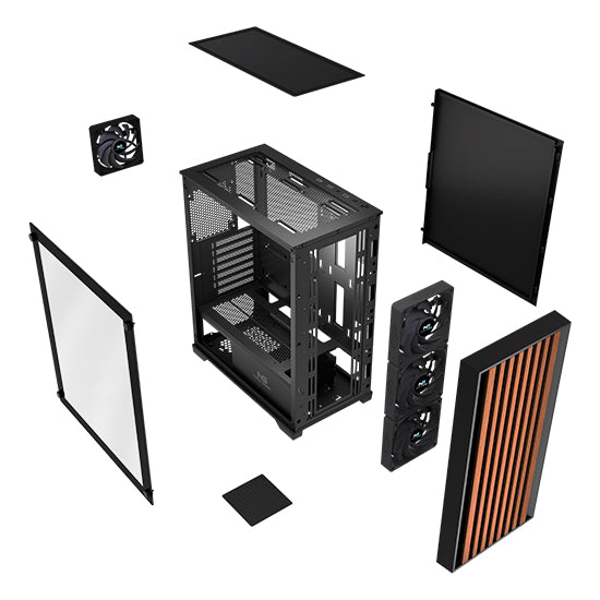 Nordic Gaming Ratatosk Tower ATX Sort Wood