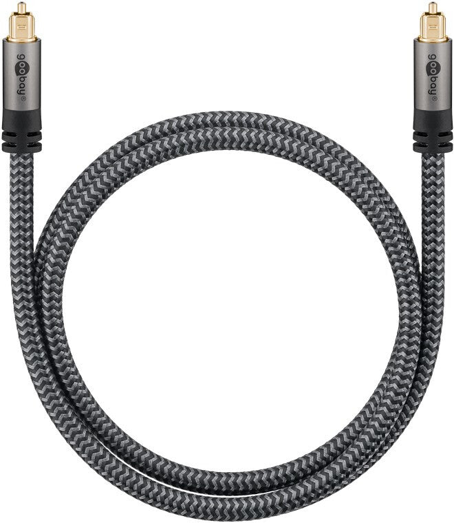 Goobay 65308 lydkabel 10 m Toslink Sort, Sølv