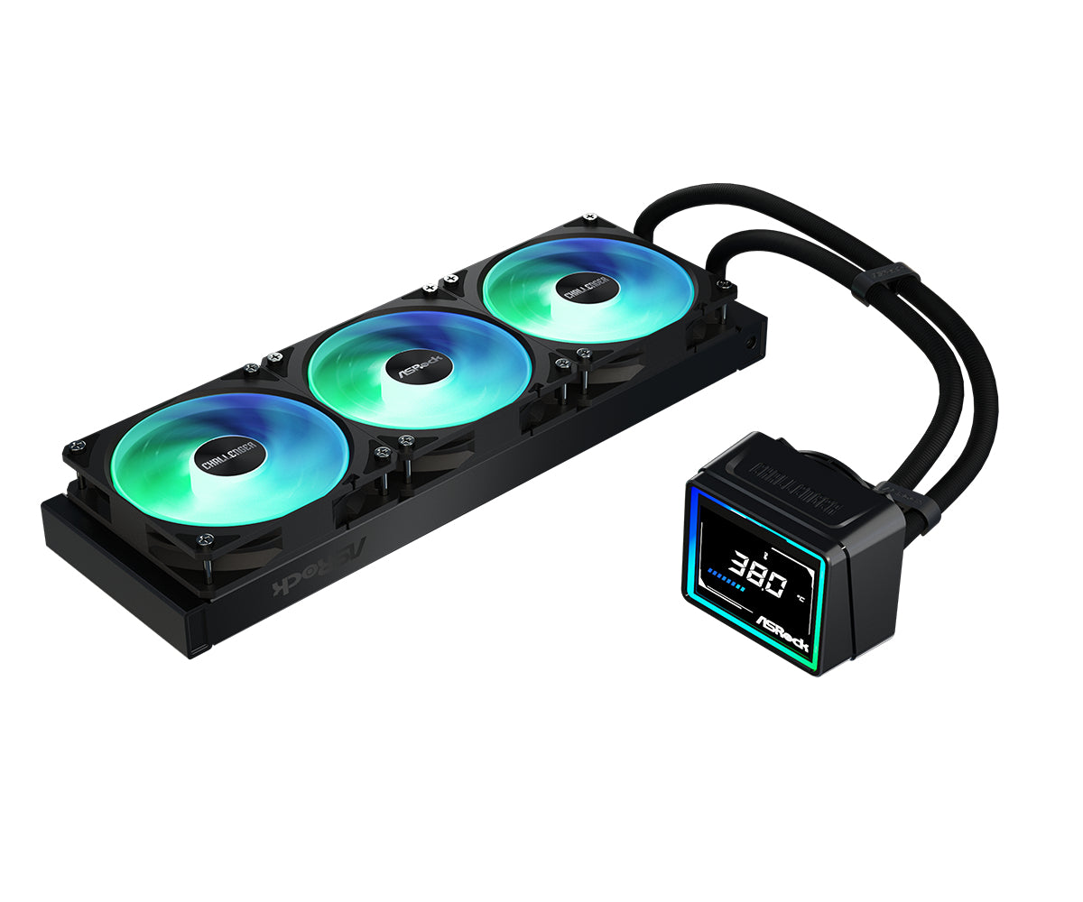Asrock Challenger 360 Digital ARGB kølesystem 1-pack Sort 120 mm