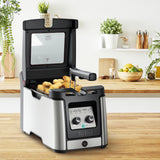 Tefal Clear Duo FR600D Enkelt 0,65 L Enkeltstående 2000 W Frituregryde Sort, Rustfrit stål