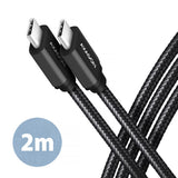 Axagon BUCM3-CM20AB USB-kabel USB 3.2 Gen 1 (3.1 Gen 1) 2 m USB C 5 Gbit/sek. 60 W Sort