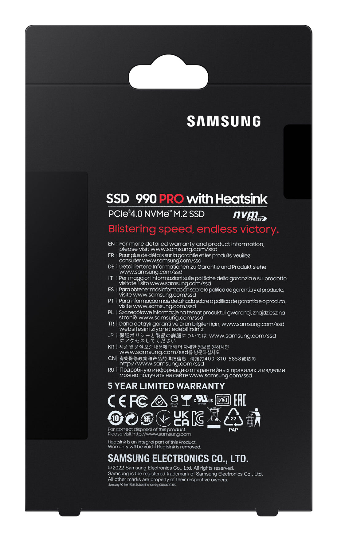 Samsung 990 PRO 2 TB M.2 PCI Express 4.0 NVMe V-NAND MLC
