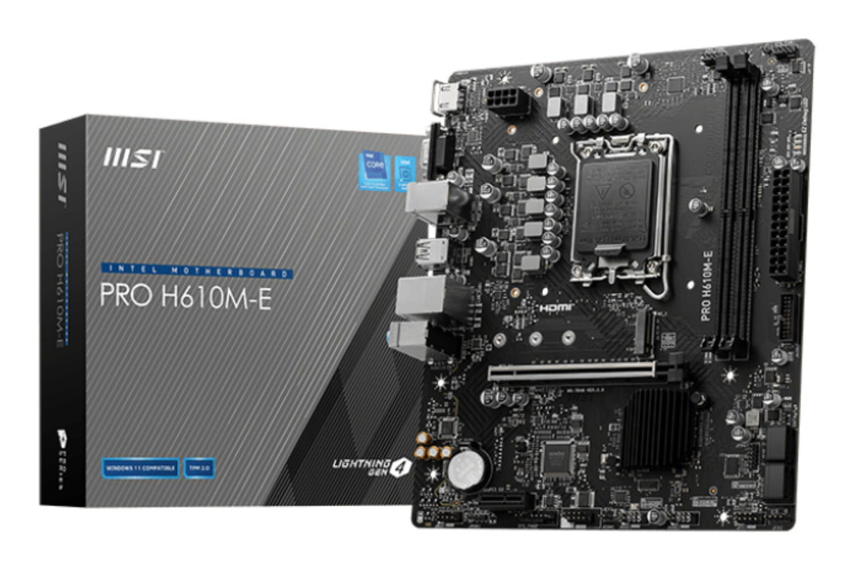MSI PRO H610M-E bundkort Intel H610 LGA 1700 micro ATX