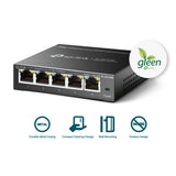 TP-Link TL-SG105E netværksswitch Administreret L2 Gigabit Ethernet (10/100/1000) Sort
