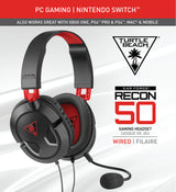 Turtle Beach Recon 50 Headset Ledningsført Spil Sort, Rød