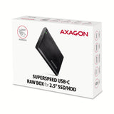 Axagon EE25-A6C drevkabinet HDD/SSD kabinet Sort 2.5"